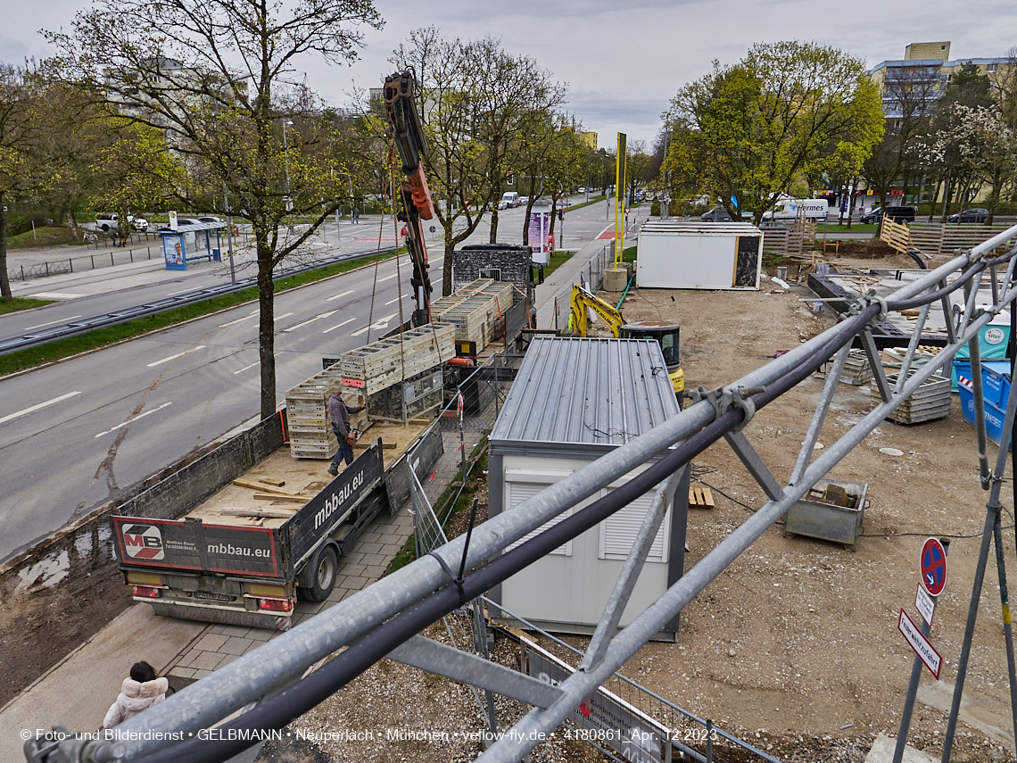 12.04.2023 - Baustelle Haus für Kinder in Neuperlach